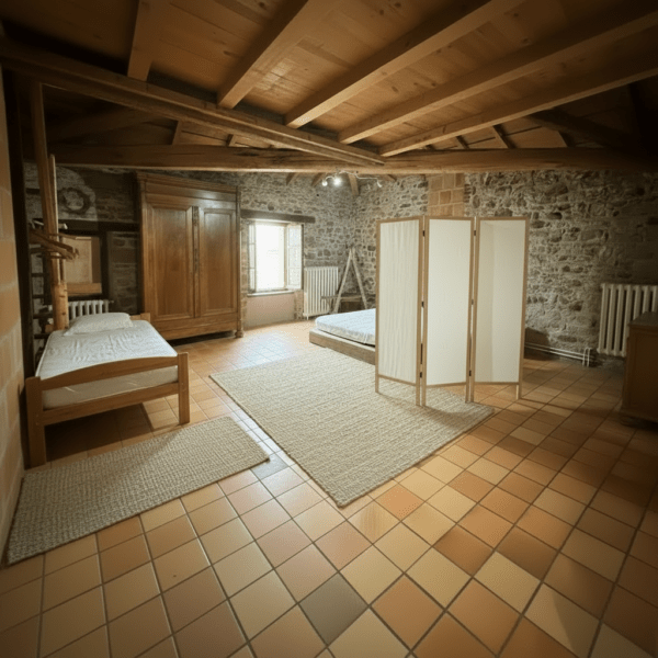 5/ Dortoir grande pièce Lit Simple